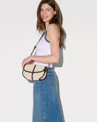 MZ Wallace Small Astor Convertible Clutch - Sandy Linen