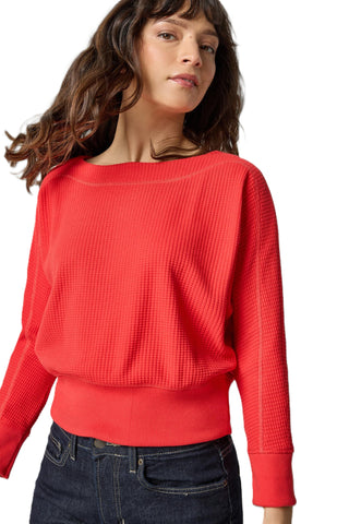Rib Trim Seamed Top - Fiesta