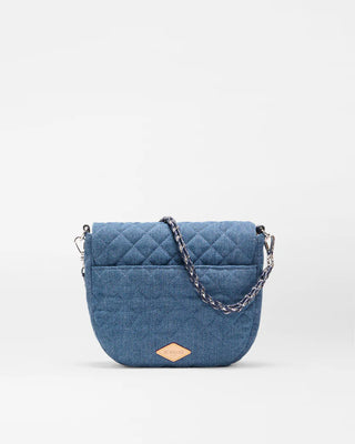 MZ Wallace Crosby Lock Saddle Crossbody - True Blue Denim