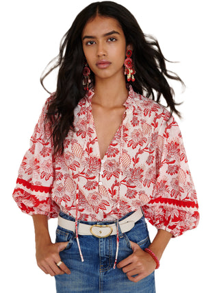 Banjanan Lorna Top - Poppy Scarlet