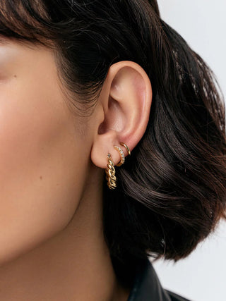 Paris Twisted Hoop - Gold
