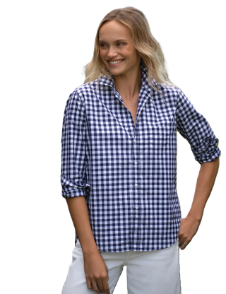 Frank &amp; Eileen Relaxed Button-Up Shirt - Navy Blue Check&nbsp;