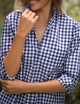 Frank &amp; Eileen Relaxed Button-Up Shirt - Navy Blue Check&nbsp;