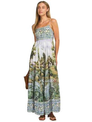 Farm Rio Multi Maxi Dress - Countryside Landscape