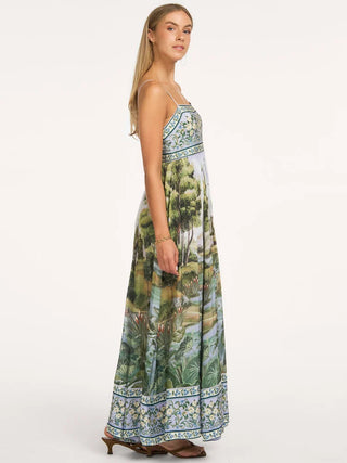 Farm Rio Multi Maxi Dress - Countryside Landscape