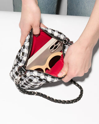MZ Wallace Mini Crosby - B&amp;W Gingham