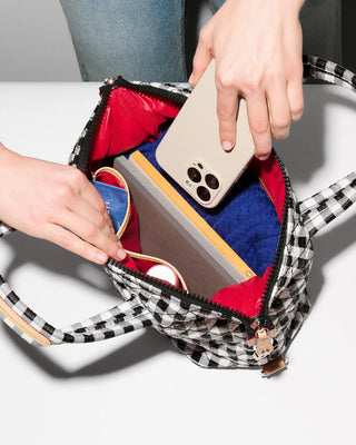 MZ Wallace Small Sutton Deluxe - B&amp;W Gingham