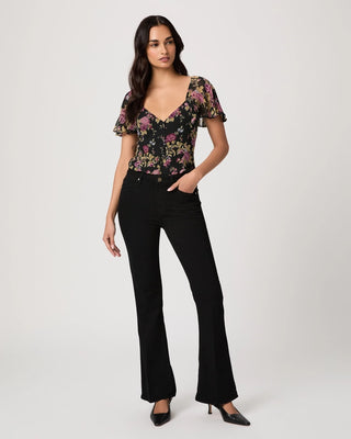 Paige High Rise Laurel Canyon 32" - Black Shadow