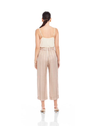 Tasha Cropped Drawstring Pants - Khaki