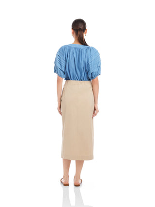 Penelope Wrap Skirt - Stone