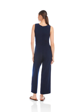 Becca Cropped Jumpsuit - Navy