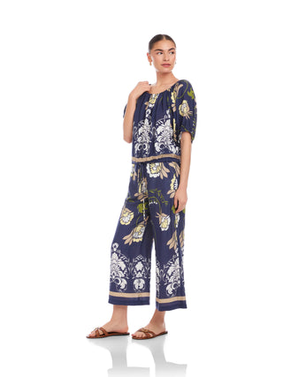 Kasey Peasant Top - Print