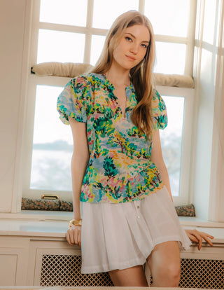 Lia Top - Giverny Garden Print