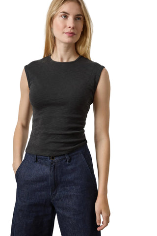 Lilla P Extended Shoulder Slim Tee - Black