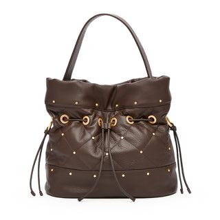 Gianna Large - Quilted Espresso/Brushed Gold