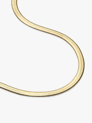 Ina Herringbone Chain Necklace - Small - Gold