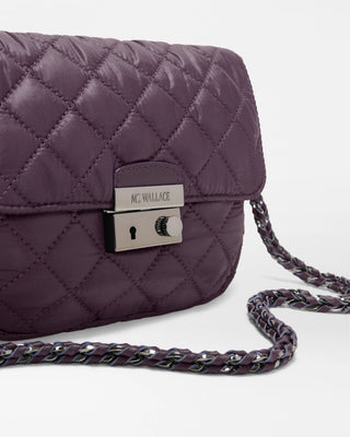MZ Wallace Small Crosby Lock Crossbody II - Raisin