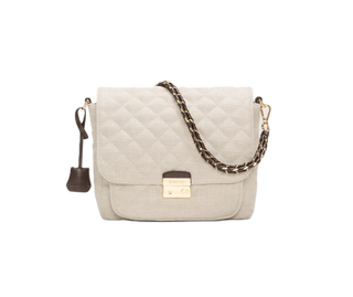 MZ Wallace Medium Crosby Lock Crossbody - Sandy Linen
