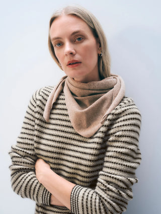 Cashmere Neckerchief - Muted Camel