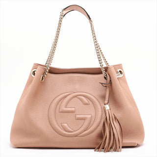 Gucci Beige Soho Chain Tote Medium