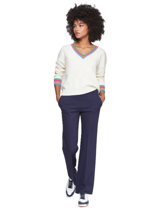 Straight Leg Trouser - Navy
