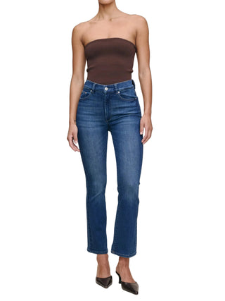 DL 1961 Bridget Boot: High Rise Instasculpt Crop - Raindrop