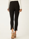 Ankle Slit Pants - Black