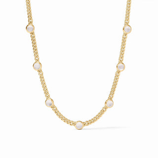Dolce Delicate Station Necklace - Iridescent Clear Crystal