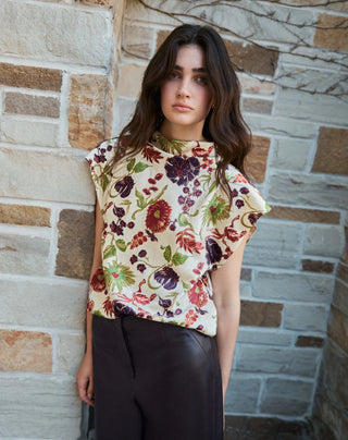 Tanya Taylor Adrien Top - Cream Multi