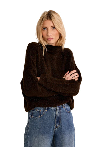 Molly Bracken Speckled Sweater - Chocolate