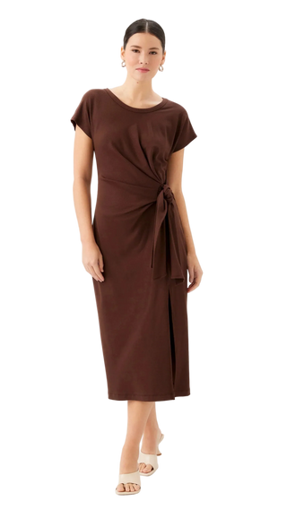 Fifteen Twenty Marisa Side Knot Dress - Brown