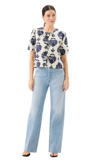 Fifteen Twenty- Nadine Bow Detail Top - Print