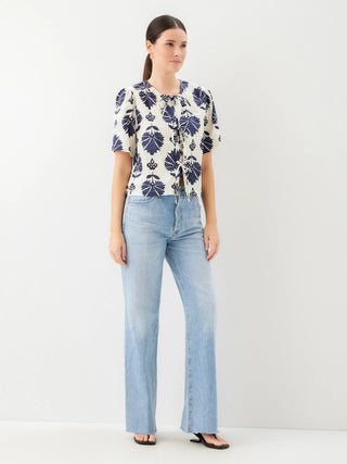 Fifteen Twenty- Nadine Bow Detail Top - Print