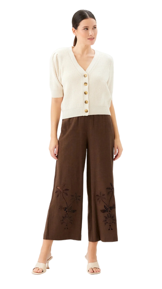 Fifteen Twenty Iliana Puff Sleeve Sweater - Cream