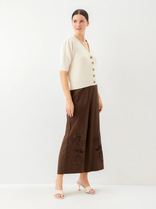 Fifteen Twenty Iliana Puff Sleeve Sweater - Cream