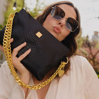 Think Royln Almost Famous - Moto Quilting/Black Python
