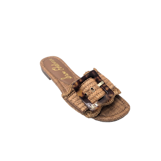 Bambi Raffia Sandal - Cuoio