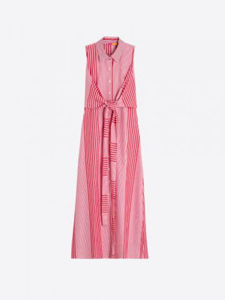 Vilagallo Tie Front Dress - Red Stripe