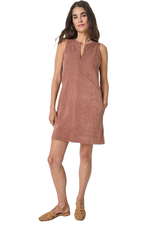 Lilla P Terry Zip Dress - Bark