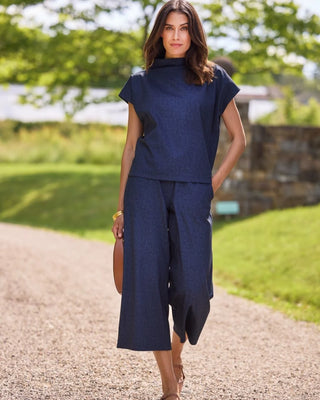 Jude Connally Tillie Denim Top - Navy