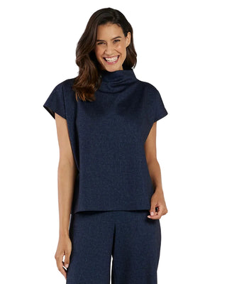 Jude Connally Tillie Denim Top - Navy