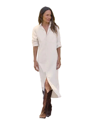 Frank and Eileen Maxi Shirtdress - Vintage White
