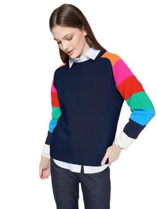 Stripe Sleeve Sweater - Multi