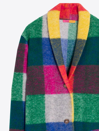 Vilagallo Long Coat - Bright Madras