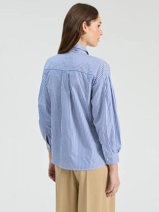 Vilagallo Blouse Blue + White Stripe