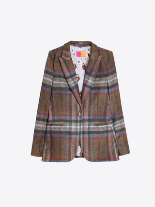 Vilagallo Blazer - Olive Plaid
