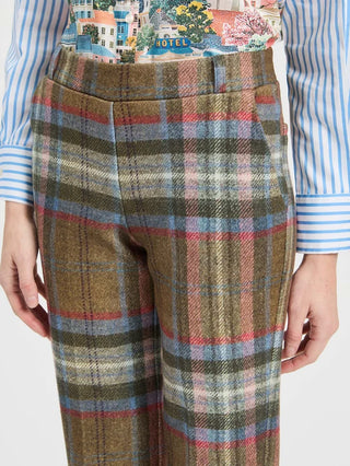 Vilagallo Plaid Pants - Olive