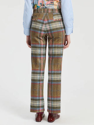 Vilagallo Plaid Pants - Olive
