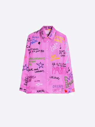 Vilagallo Blouse - Pink Graffiti