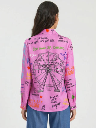 Vilagallo Blouse - Pink Graffiti